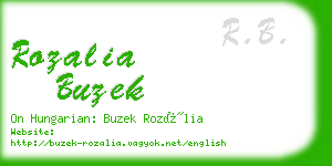 rozalia buzek business card